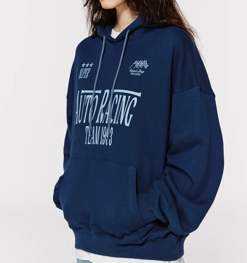 1993Studio | Street Style Hoodies with Long Sleeves and Plain Logo.