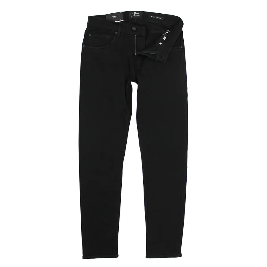 7 For All Mankind Black Luxe Jeans - Slimmy Tapered