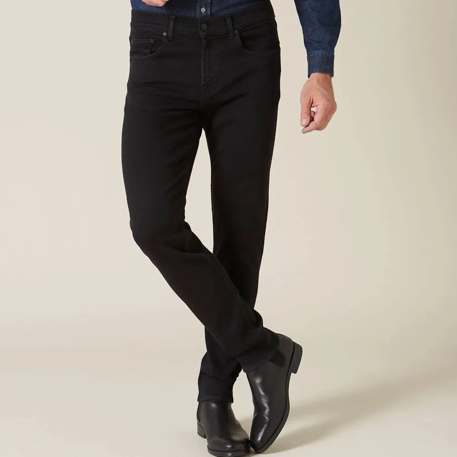 7 For All Mankind Black Luxe Jeans - Slimmy Tapered