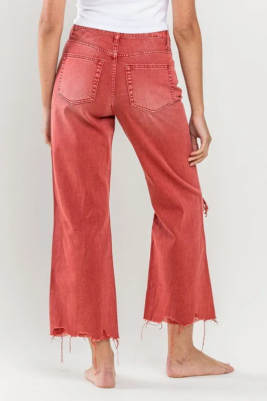 90s Crop Flare Jeans - Vintage Style