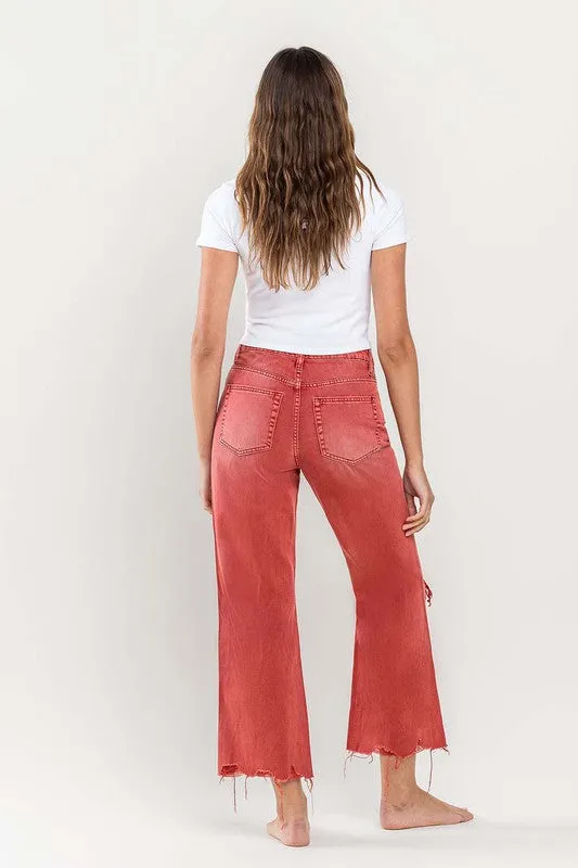 90s Crop Flare Jeans - Vintage Style