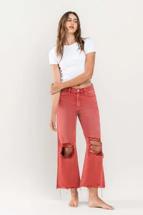 90s Crop Flare Jeans - Vintage Style