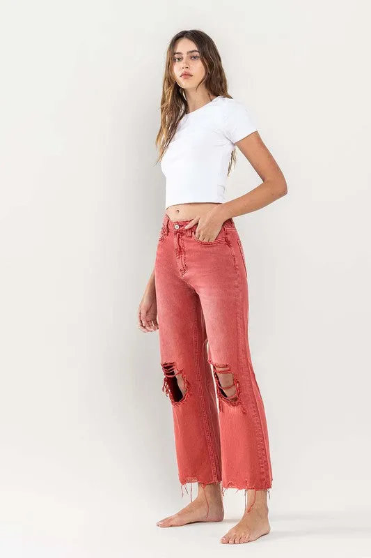 90s Crop Flare Jeans - Vintage Style