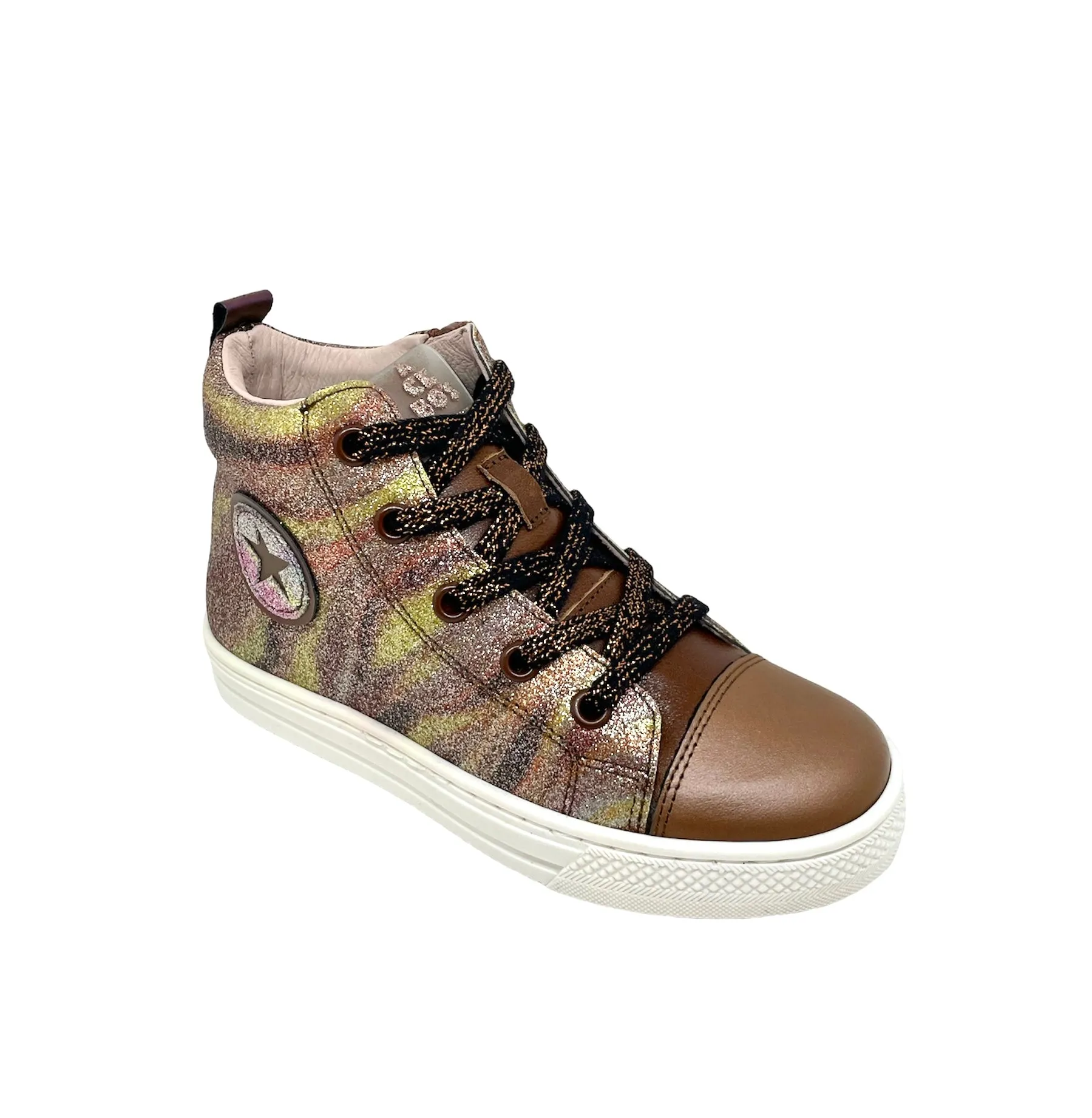 ACEBOS 5599 MA Camel High Top Shoes Sneakers Baskets