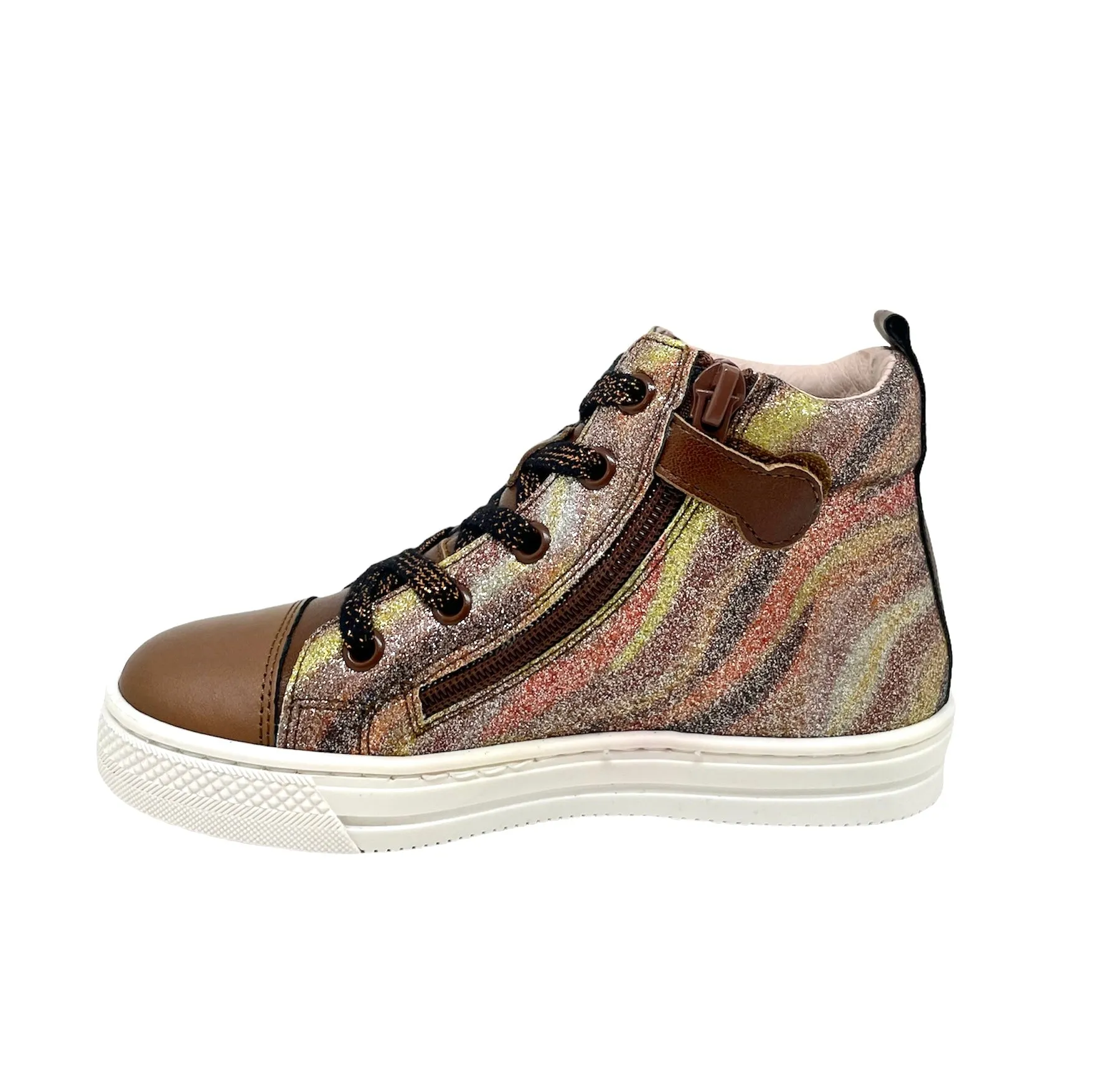 ACEBOS 5599 MA Camel High Top Shoes Sneakers Baskets