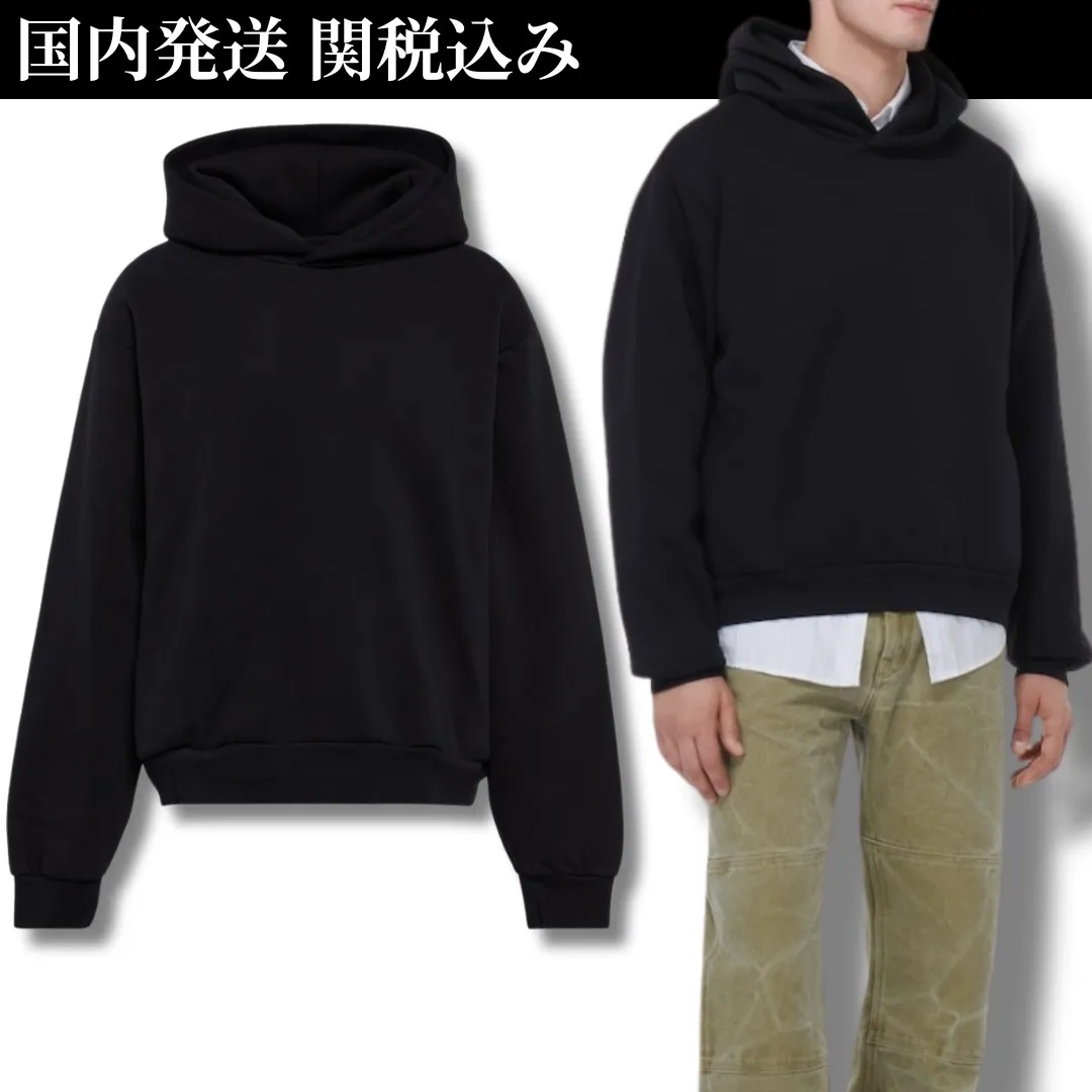 Acne Studios - Street Style Long Sleeve Plain Cotton Designer Hoodies