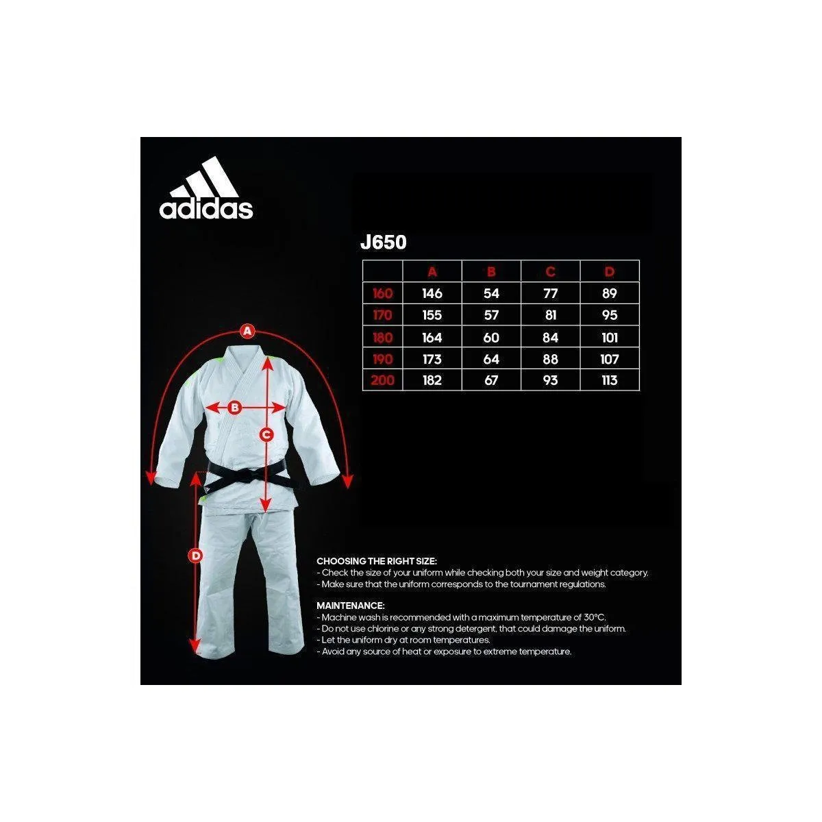 adidas Judo Gi White Suit J650 Double Weave 23oz for contest