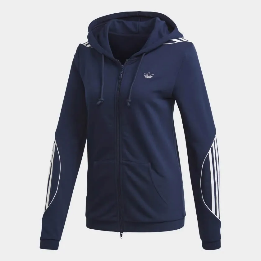 Adidas Track Jacket Women's Size 6 Hooded FM1932