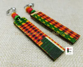 African Kente Earrings - Handmade Ankara Jewelry from Black-Owned Business.