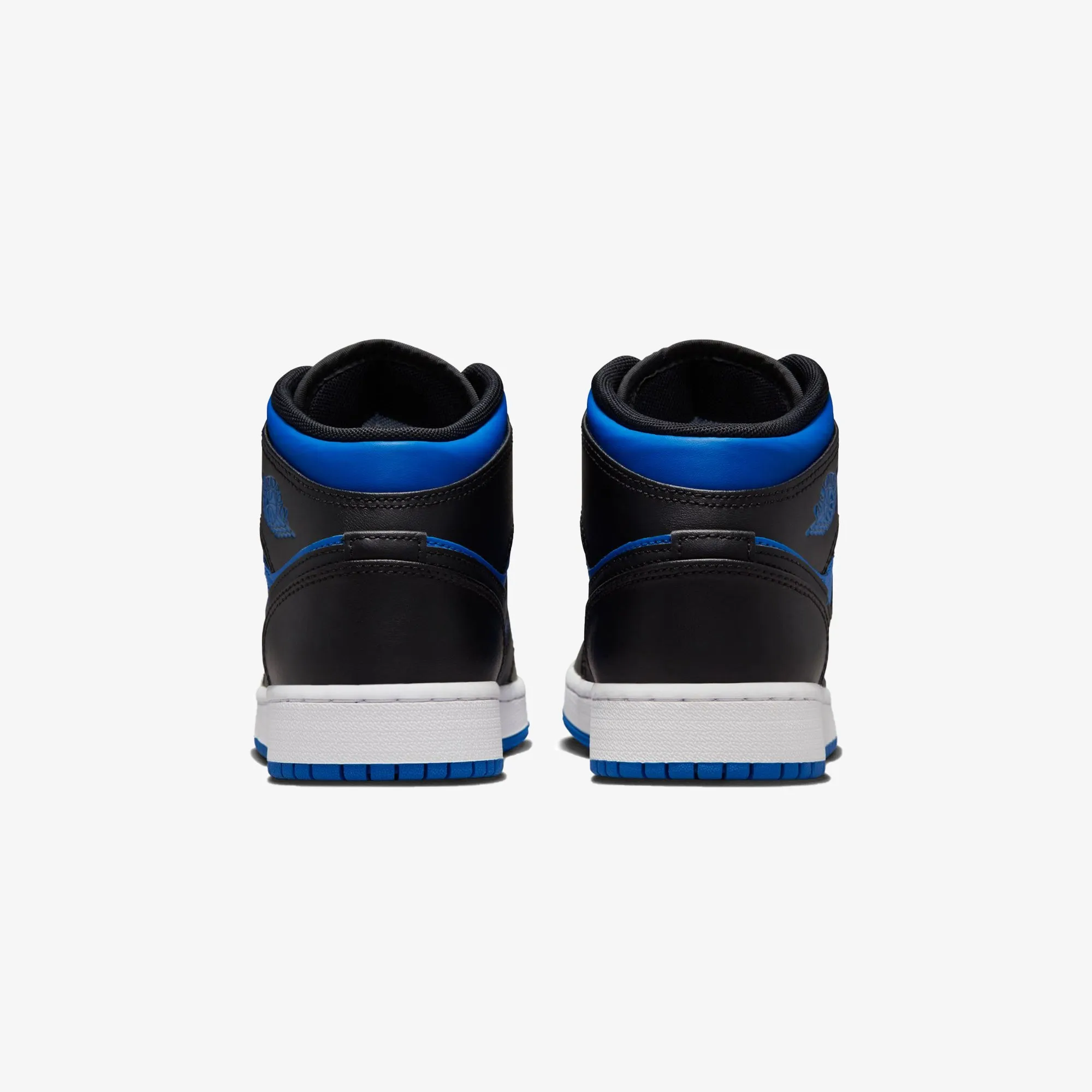 air jordan 1 mid black royal blue black white gs