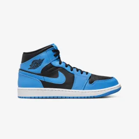 Air Jordan 1 Mid University Blue Black White