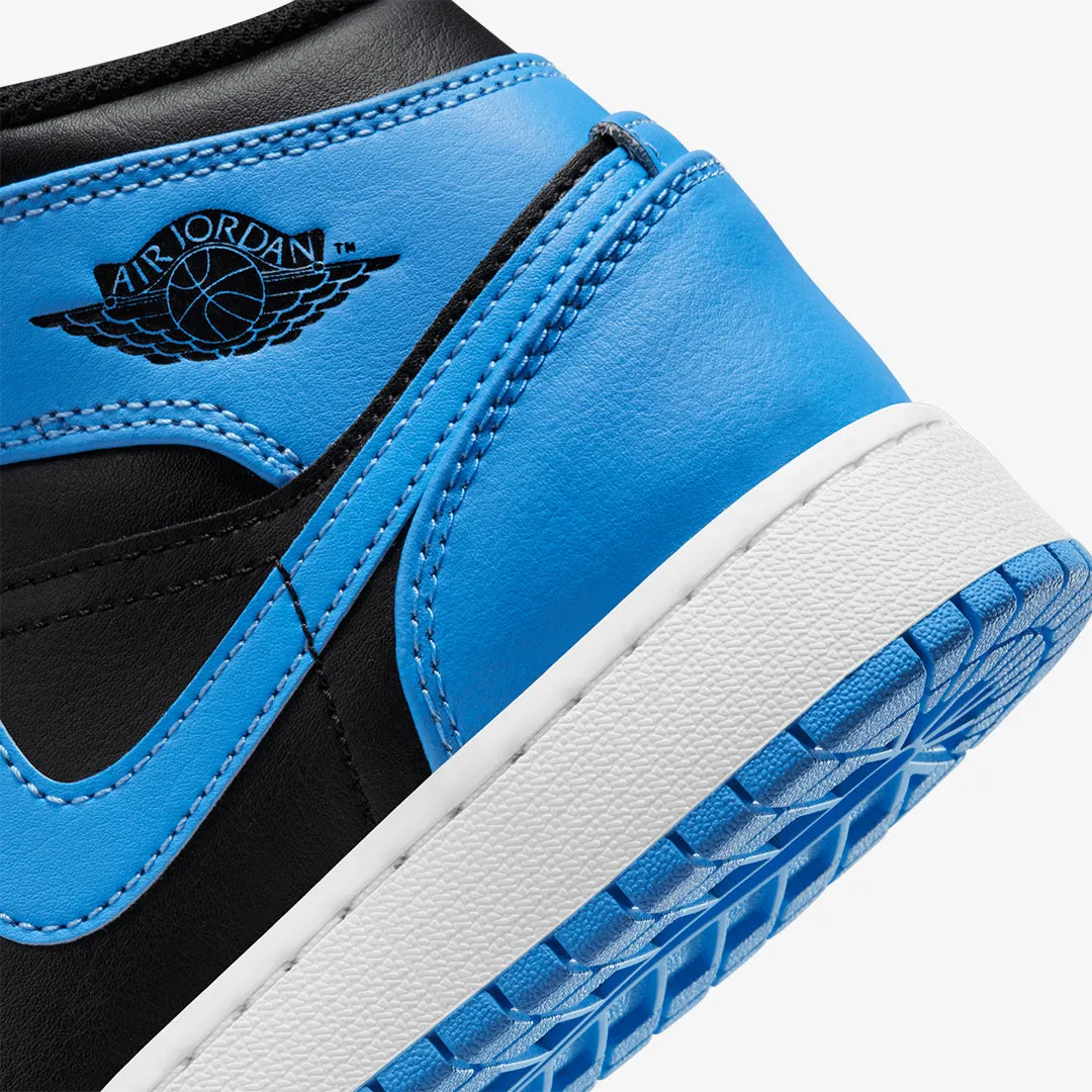 Air Jordan 1 Mid University Blue Black White