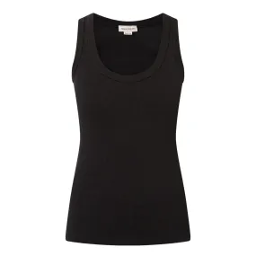 ALEXANDER MCQUEEN Rib-Knit Tank Top - Black