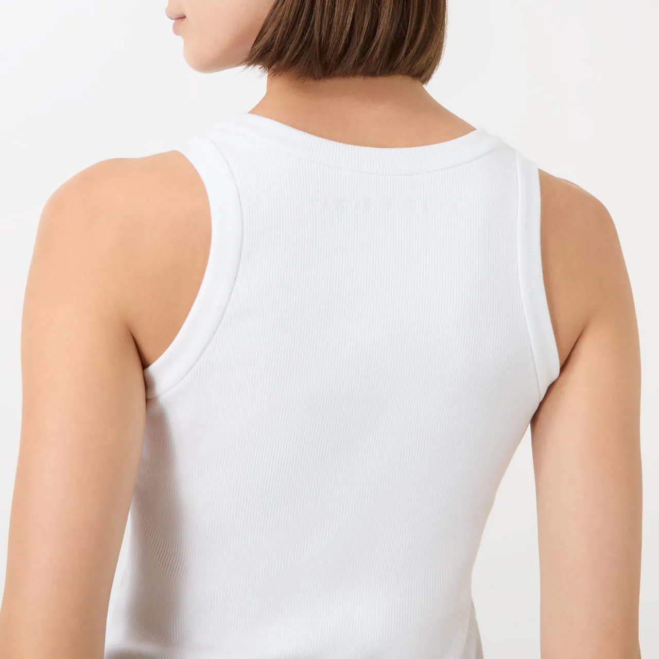 ALEXANDER MCQUEEN Rib-Knit Tank Top - White