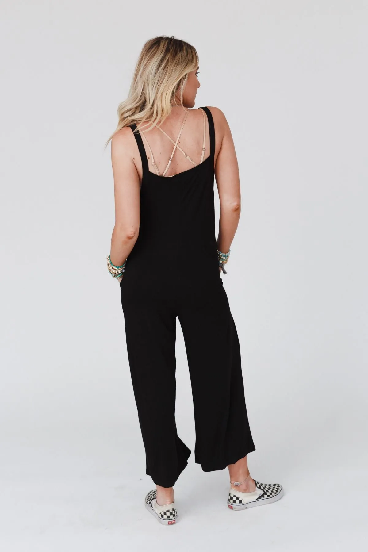 All Soul Black Jumpsuit - Pocketed