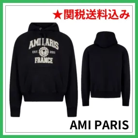 AMI PARIS Cotton Logo Hoodies & Sweatshirts - Street Style | Shop Now