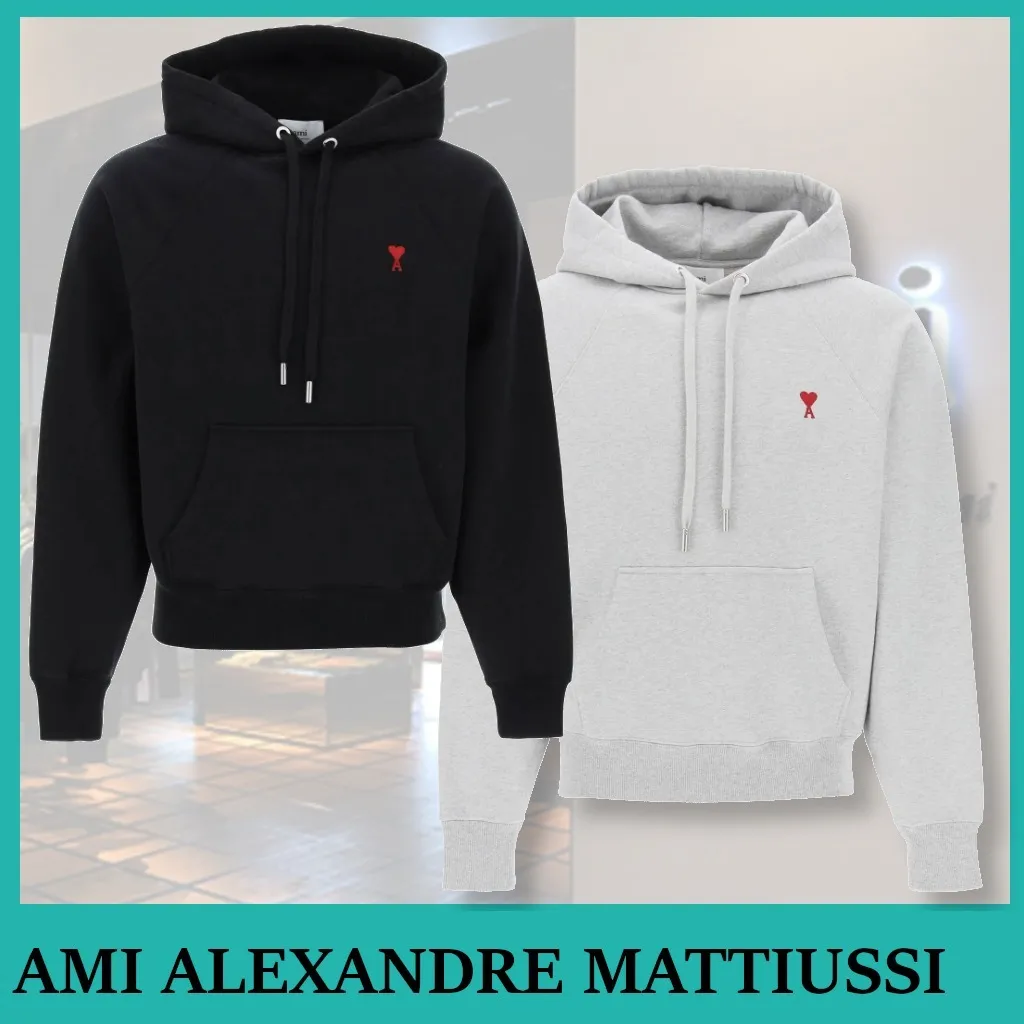 AMI PARIS long sleeves hoodies & sweatshirts - Unisex plain logo options