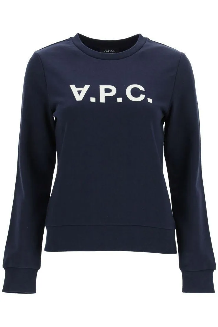 A.P.C. Crew Neck Long Sleeve Plain Cotton Logo Shirt - Google SEO Result