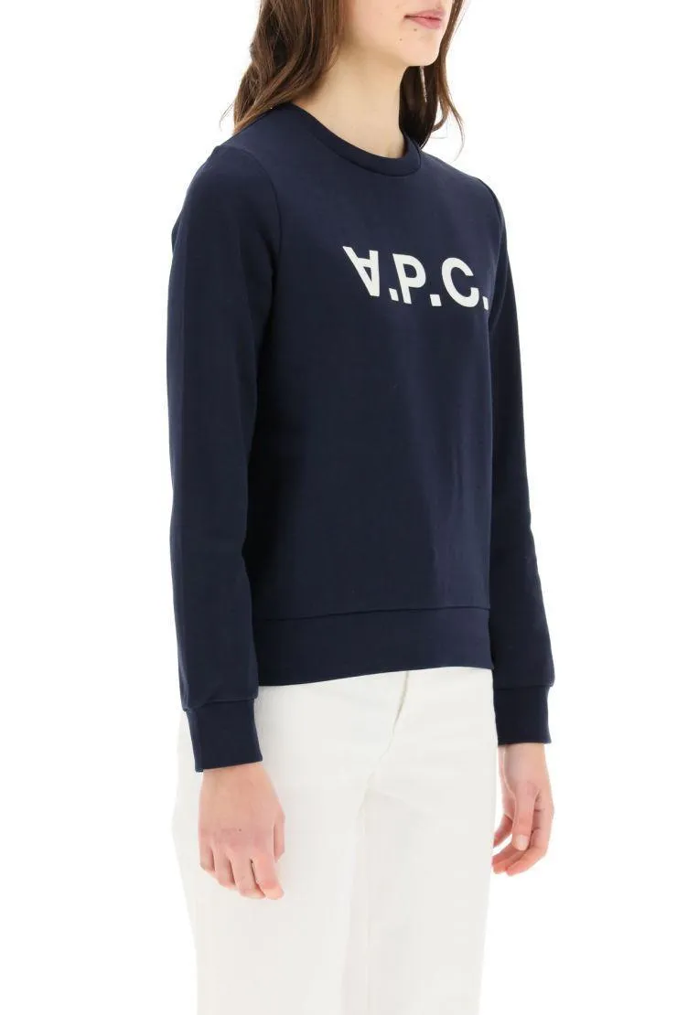 A.P.C. Crew Neck Long Sleeve Plain Cotton Logo Shirt - Google SEO Result