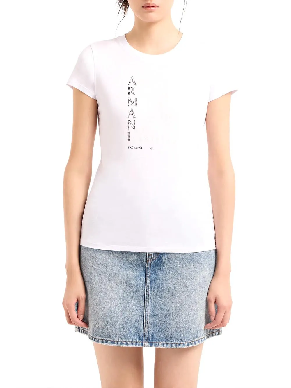 Armani Exchange White T-shirt 3dyt05 Yj3rz Women