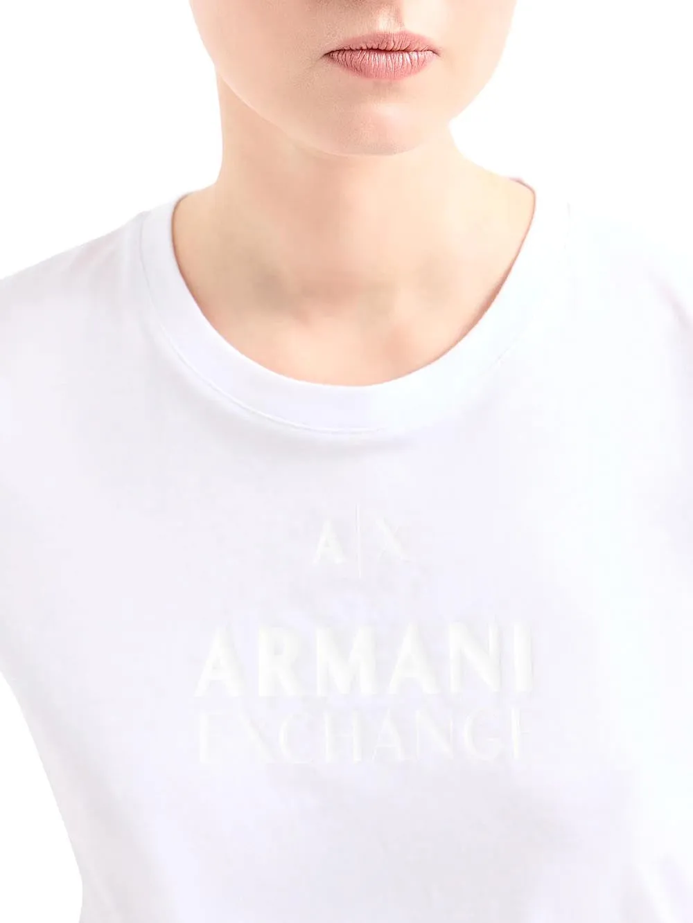 Armani Exchange Women's White T-shirt 3dyt11 Yjg3z