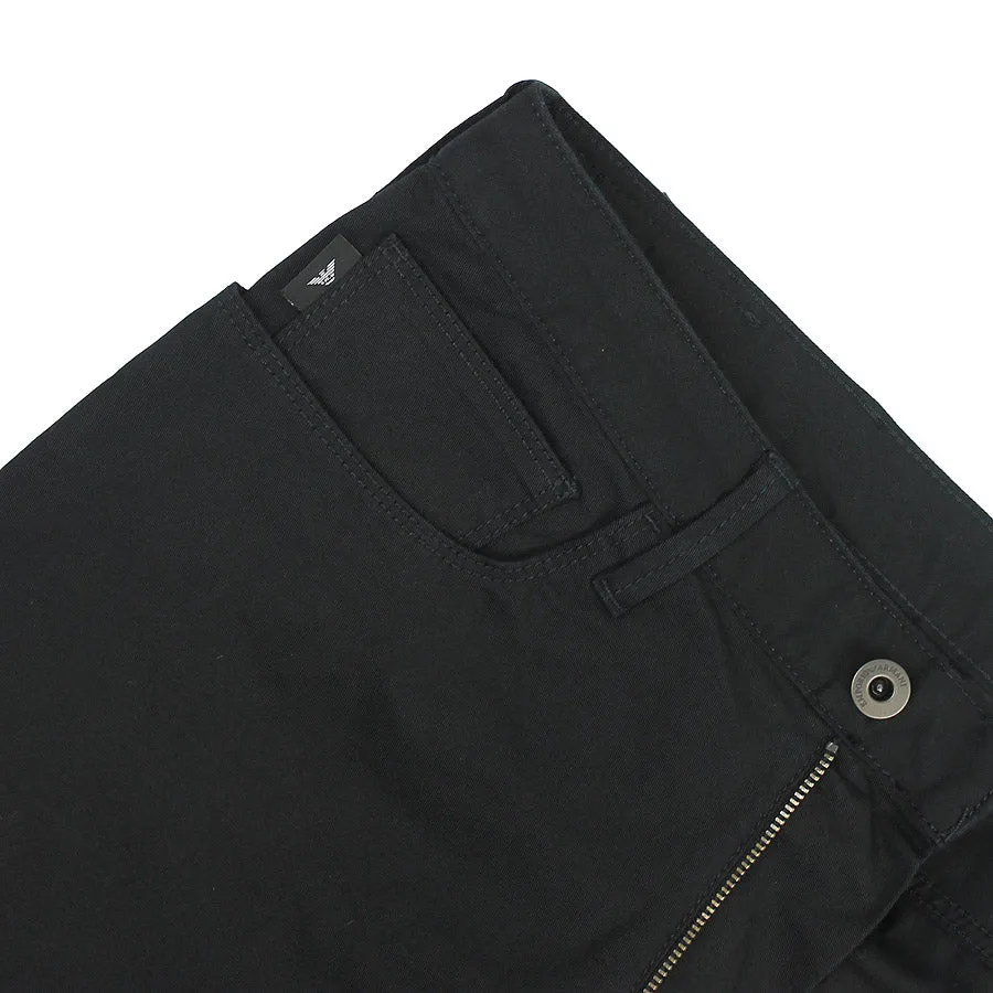 Armani J06 Slim Fit Black Cotton Chino Jeans