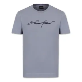 Armani T-Shirt - Slate Grey, Signature Logo