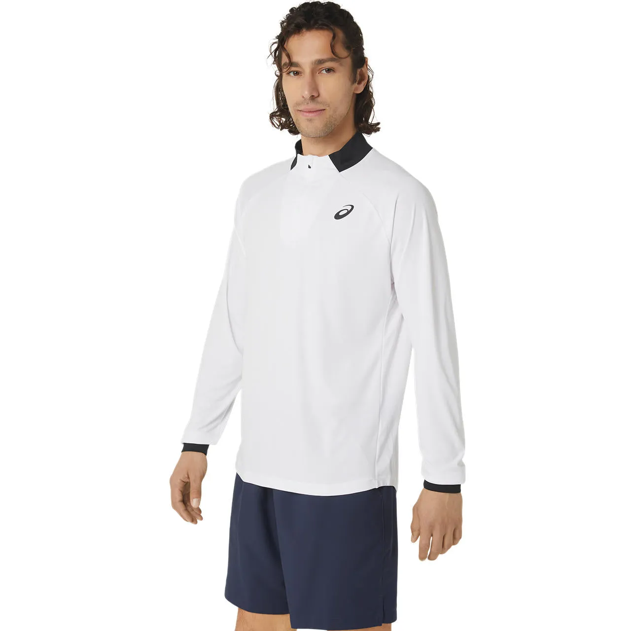 Asics Jacket Court Half Zip Men's White Black