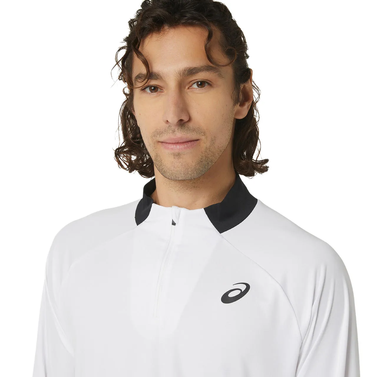 Asics Jacket Court Half Zip Men's White Black