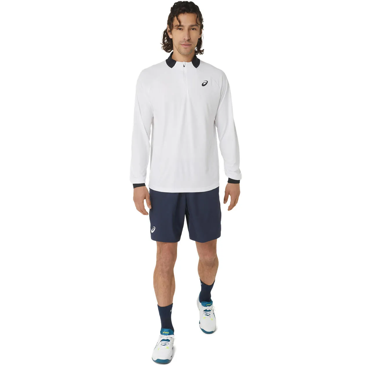 Asics Jacket Court Half Zip Men's White Black