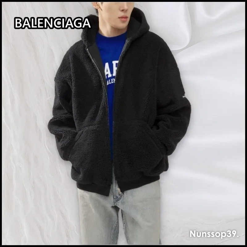 Balenciaga | Street Style Long Sleeve Plain Oversized Logo Luxury