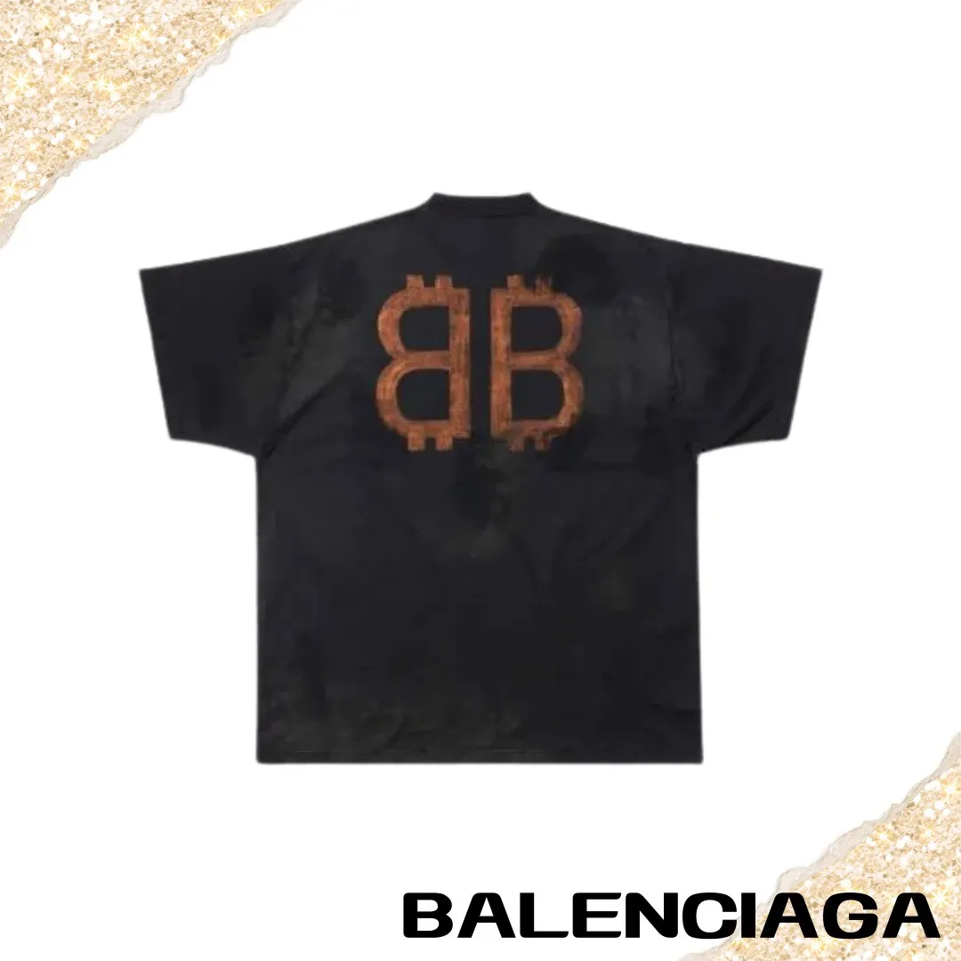 Balenciaga oversized black faded crypto t-shirt