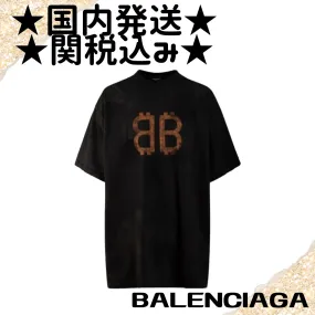 Balenciaga oversized black faded crypto t-shirt