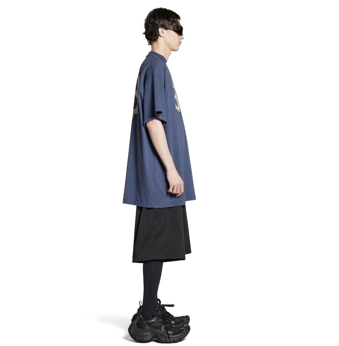 Balenciaga Oversized Blue Crypto T-shirt