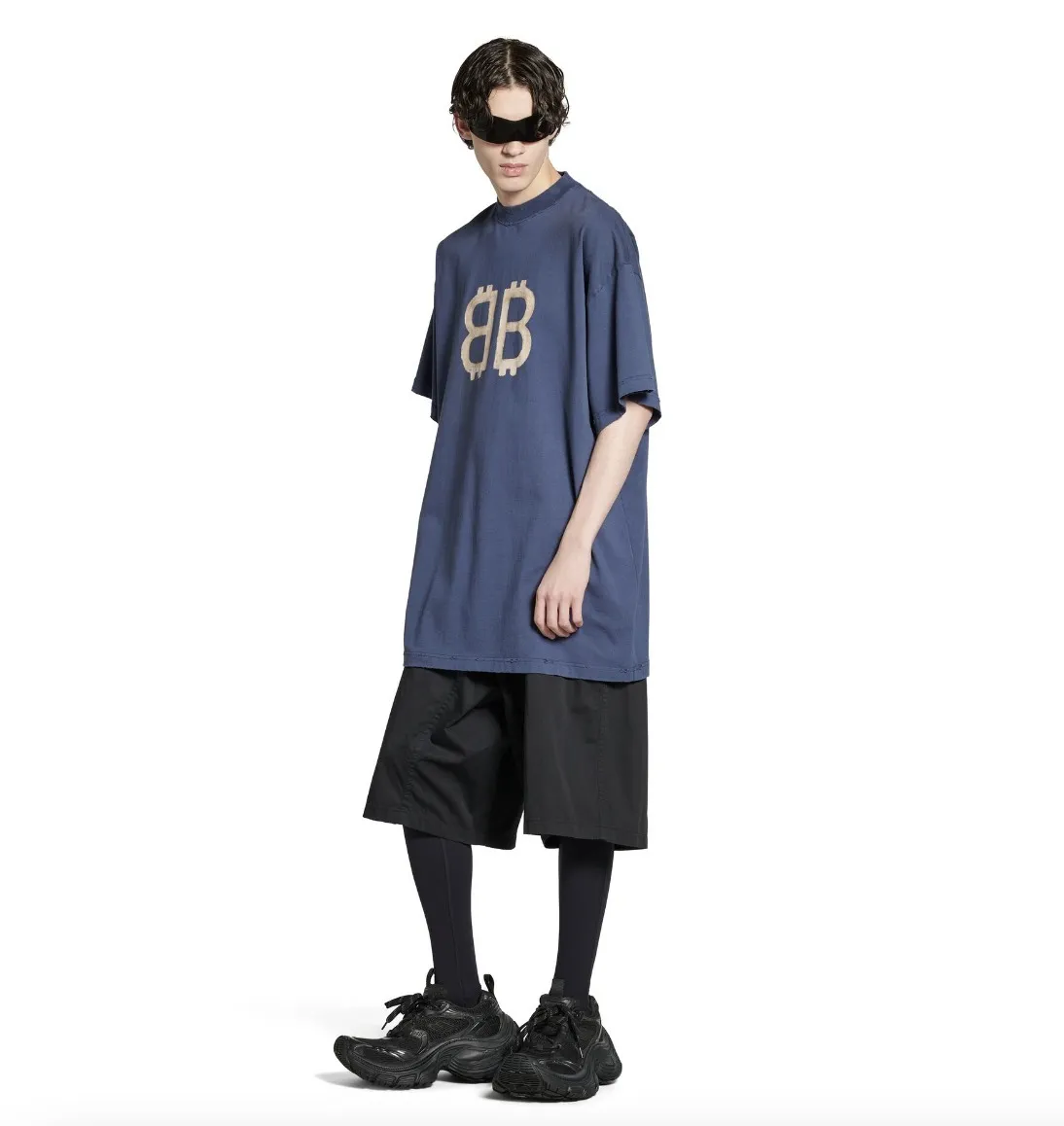 Balenciaga Oversized Blue Crypto T-shirt