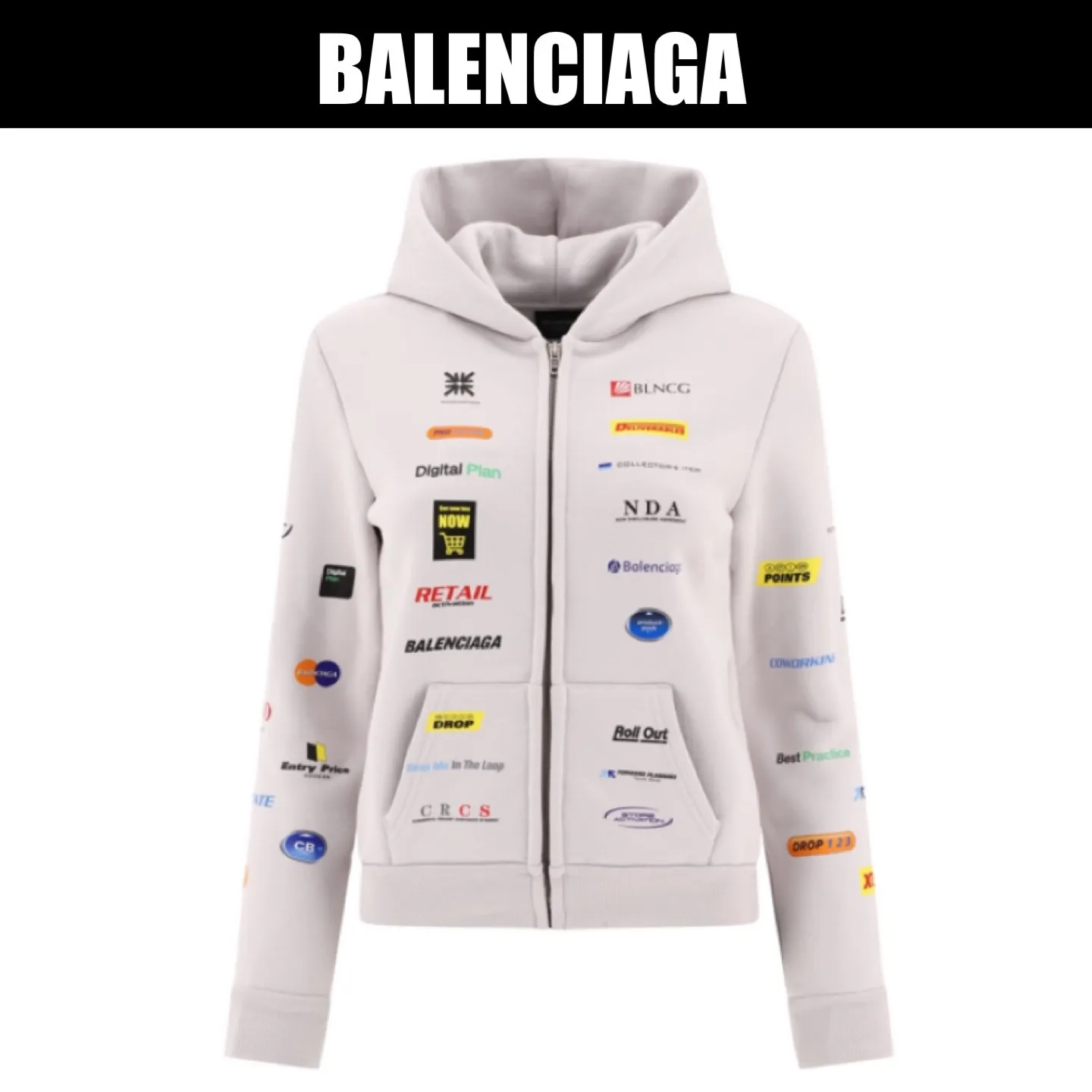 Balenciaga Unisex Street Style Cotton Logo Hoodies Sweatshirts