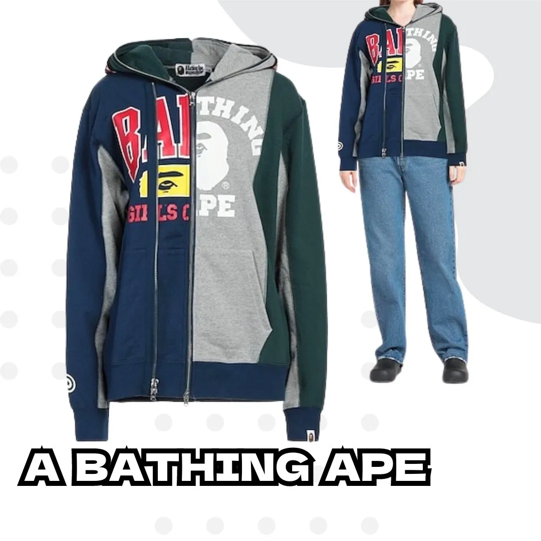 Bathing Ape | Street Style Long Sleeve Cotton Hoodies & Sweatshirts