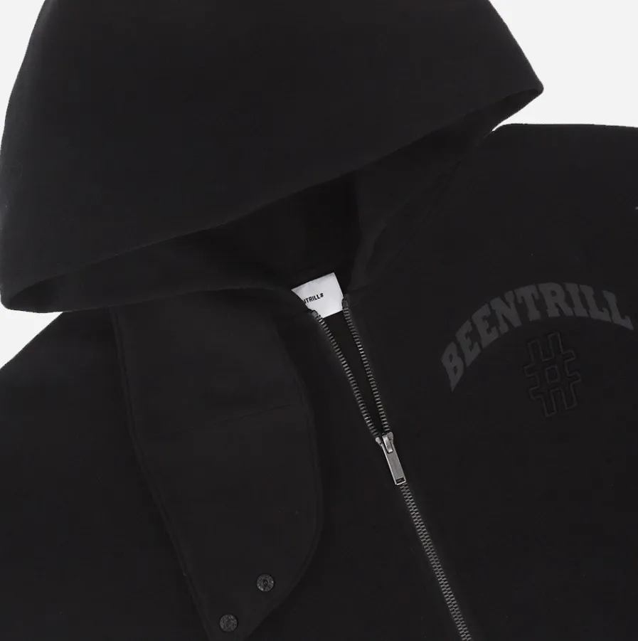 BEEN TRILL Small Arch Logo Overfit Napping Hooded Zip-Up