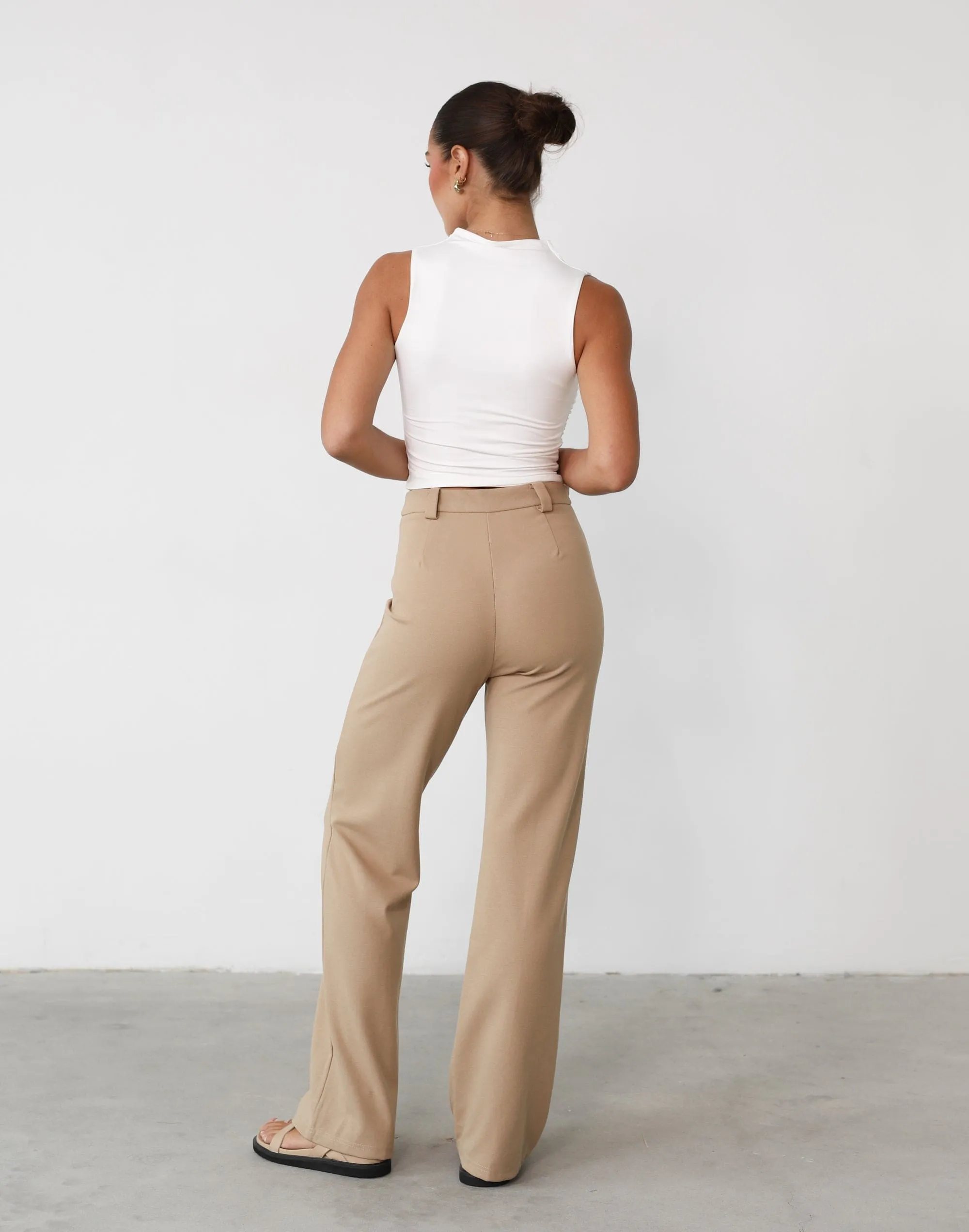 Beige Francine Pants - Buy Now