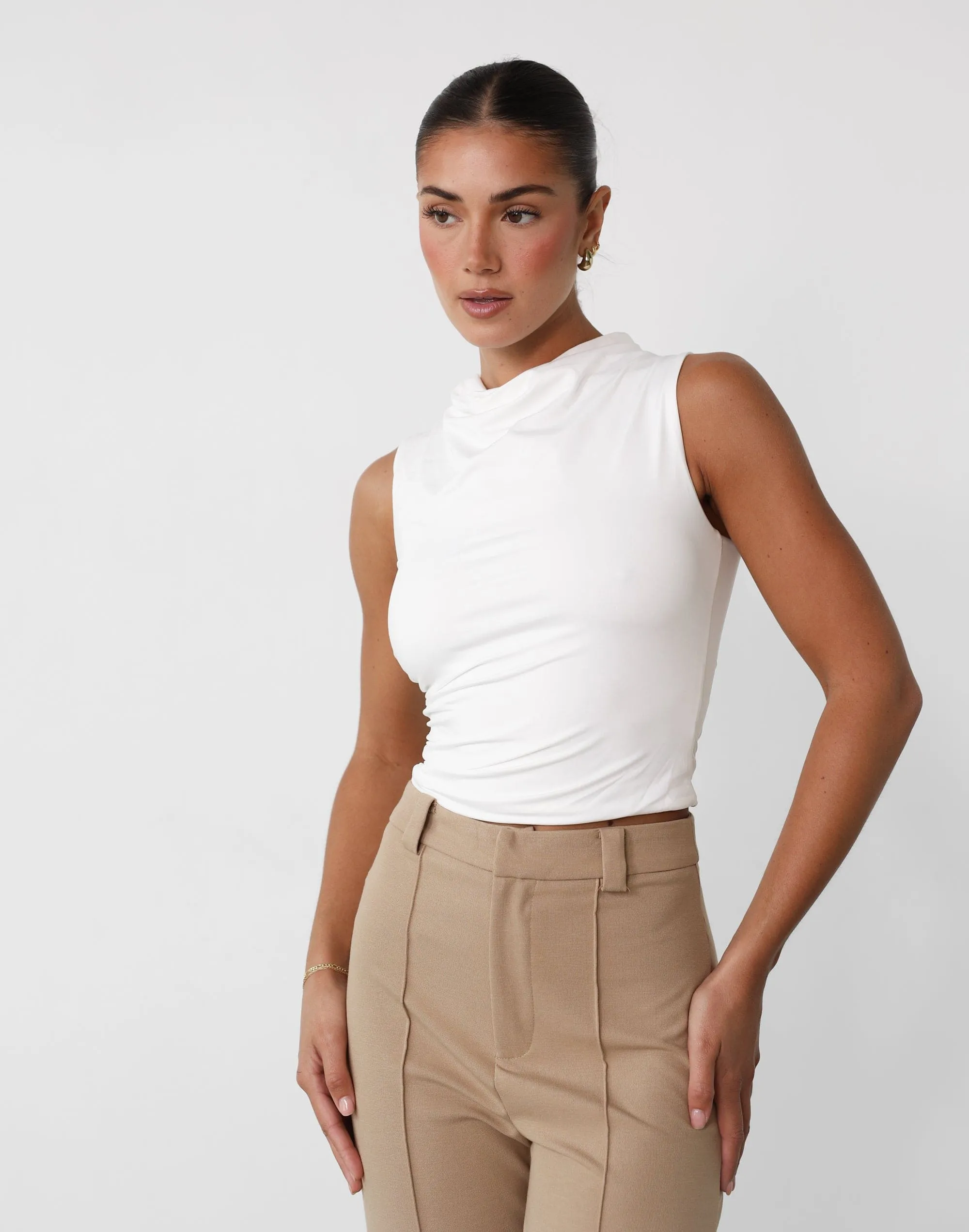 Beige Francine Pants - Buy Now