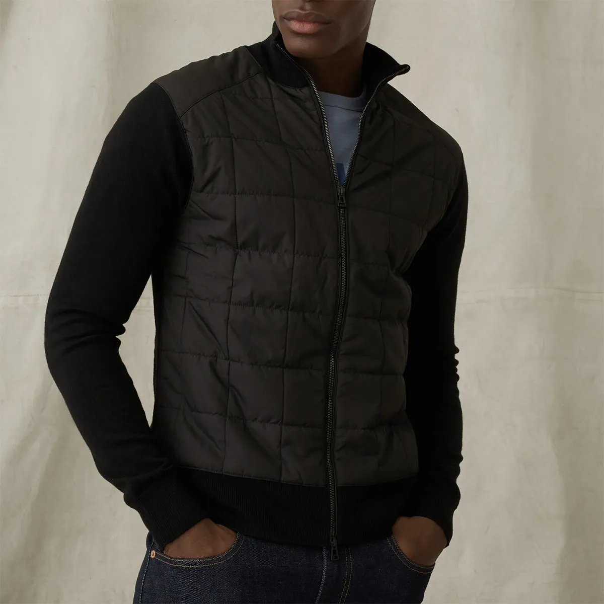 Belstaff Black Kelby Zip Cardigan