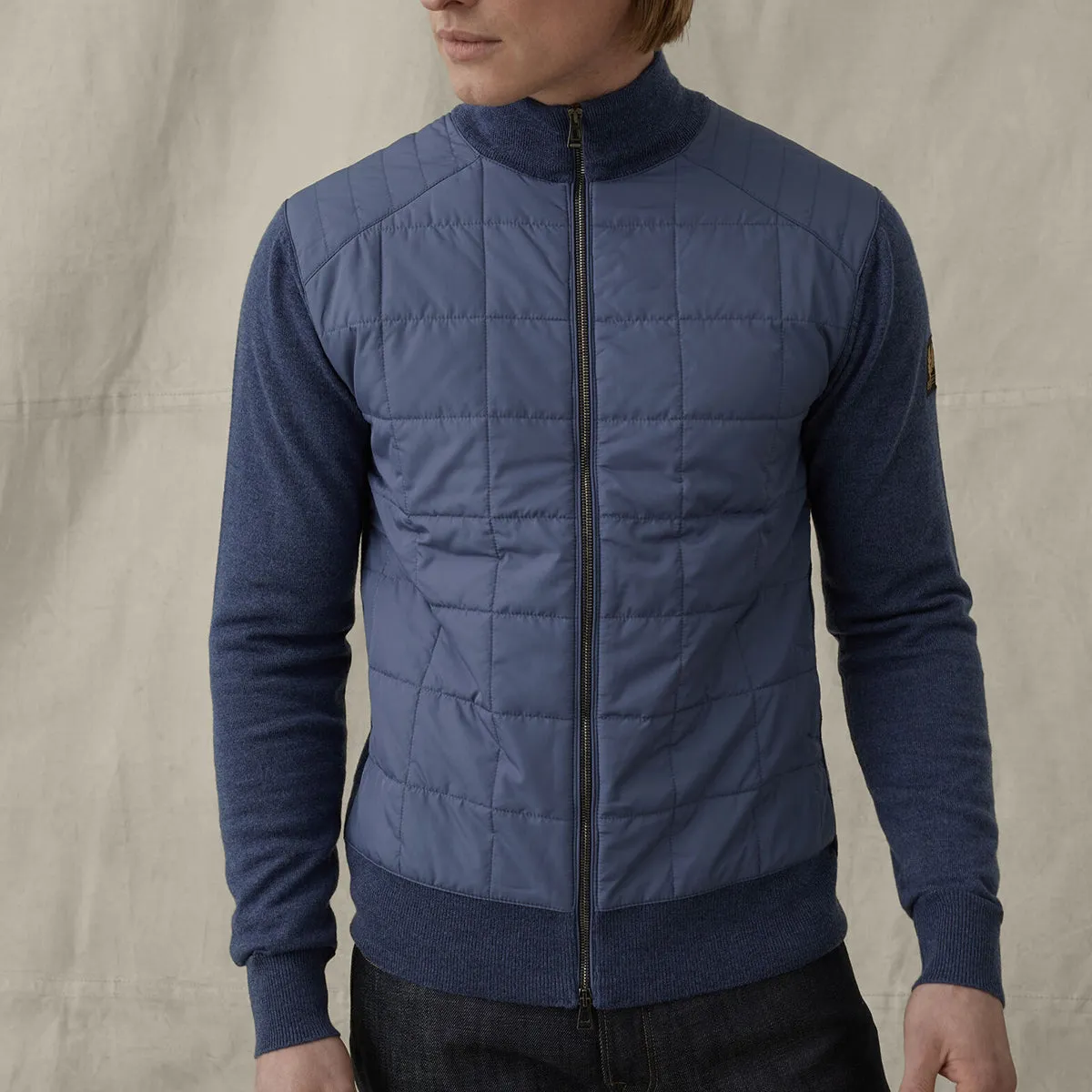 Belstaff Racing Blue Kelby Zip Cardigan - New Arrival