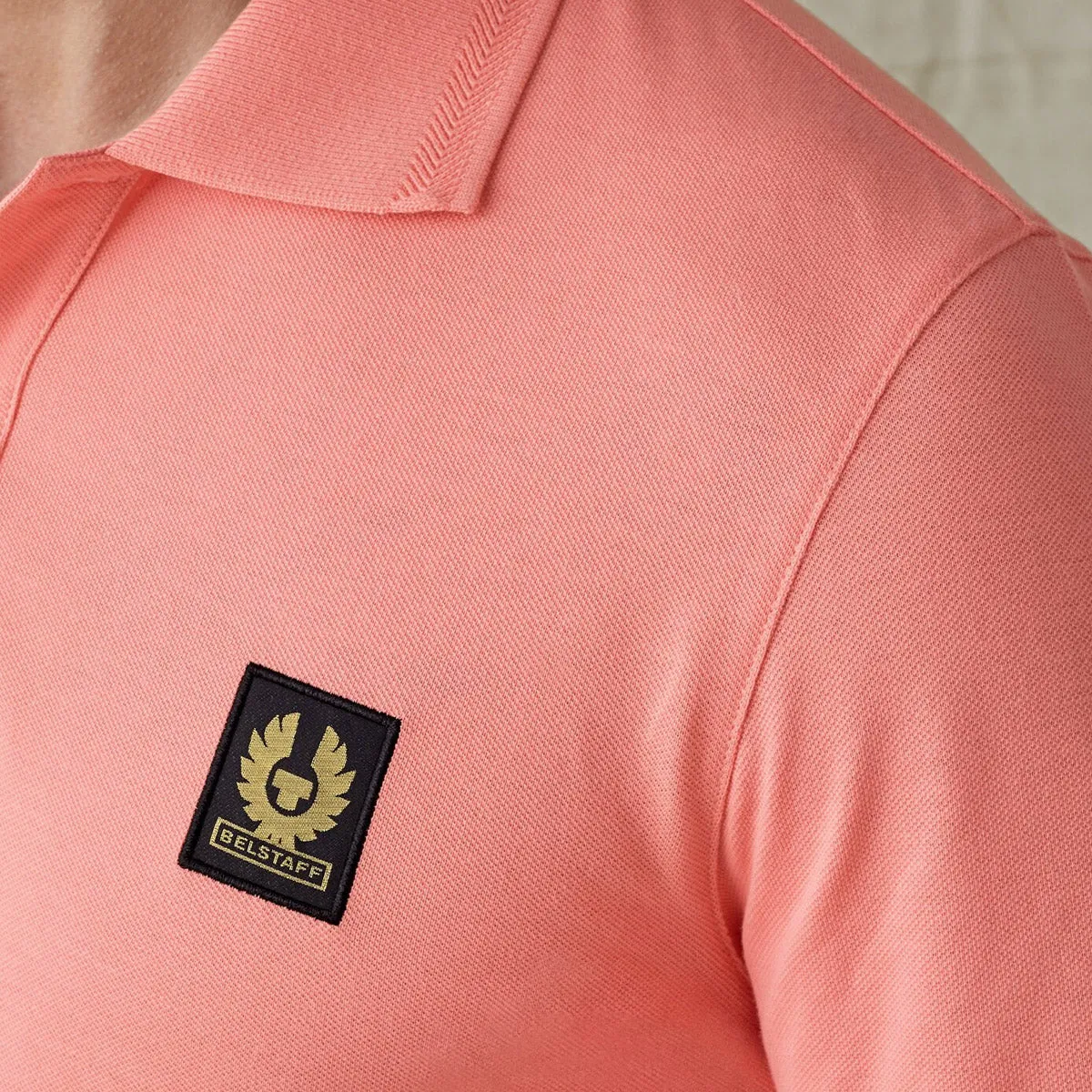 Belstaff Shell Pink Short Sleeve Polo Shirt