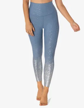 Beyond Yoga Serene Blue Alloy Ombre High Waisted Midi Legging