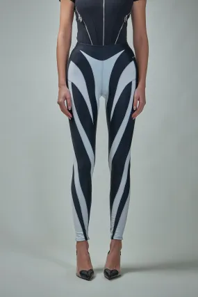 Bi-color Spiral Leggings