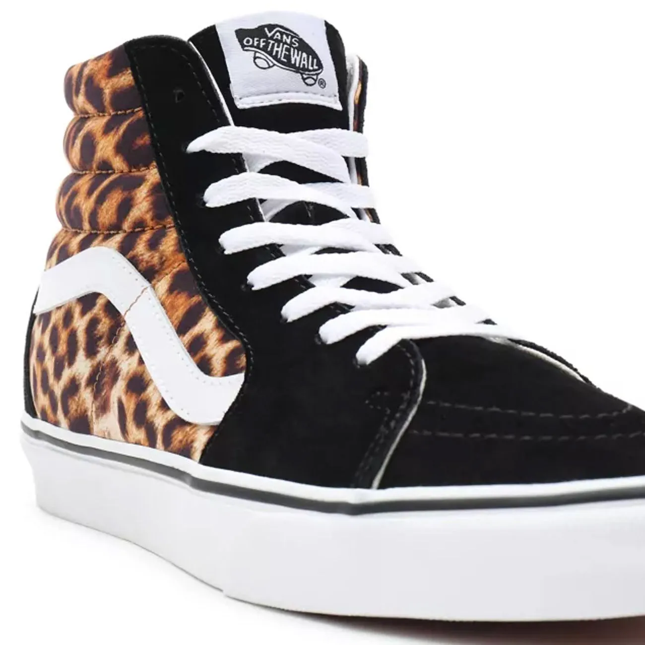 Black leopard print SK8-HI sneakers for women