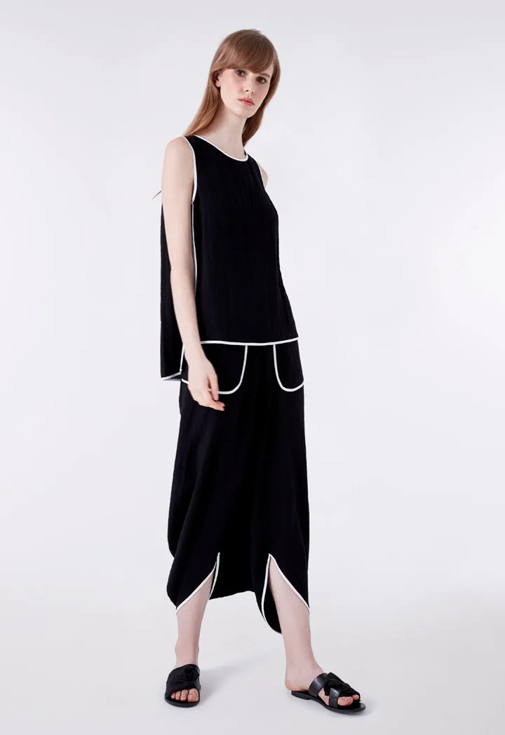 Black Linen Harem Pants