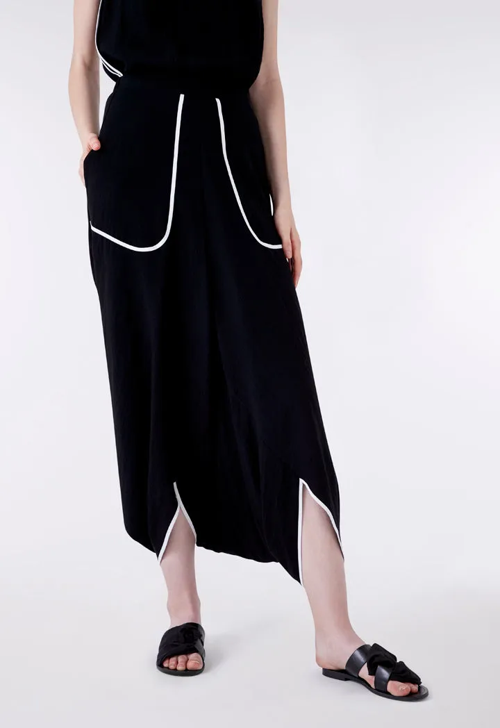 Black Linen Harem Pants