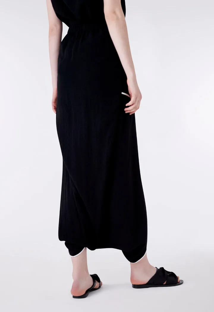 Black Linen Harem Pants