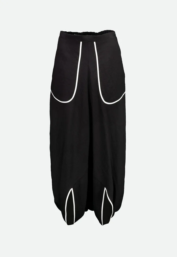 Black Linen Harem Pants